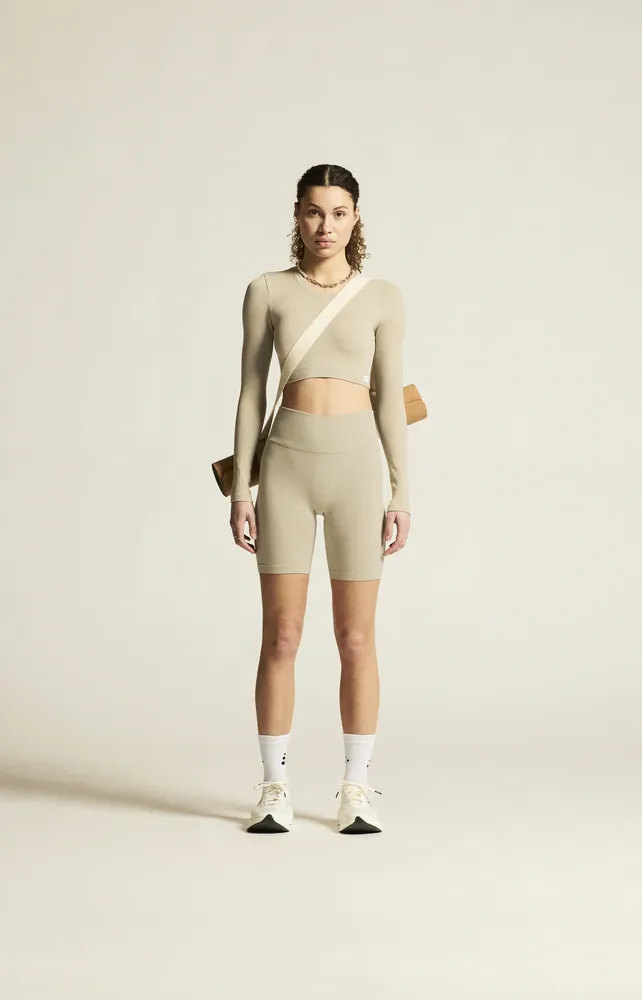 W Top CRAFT Collective Rib Cropped LS