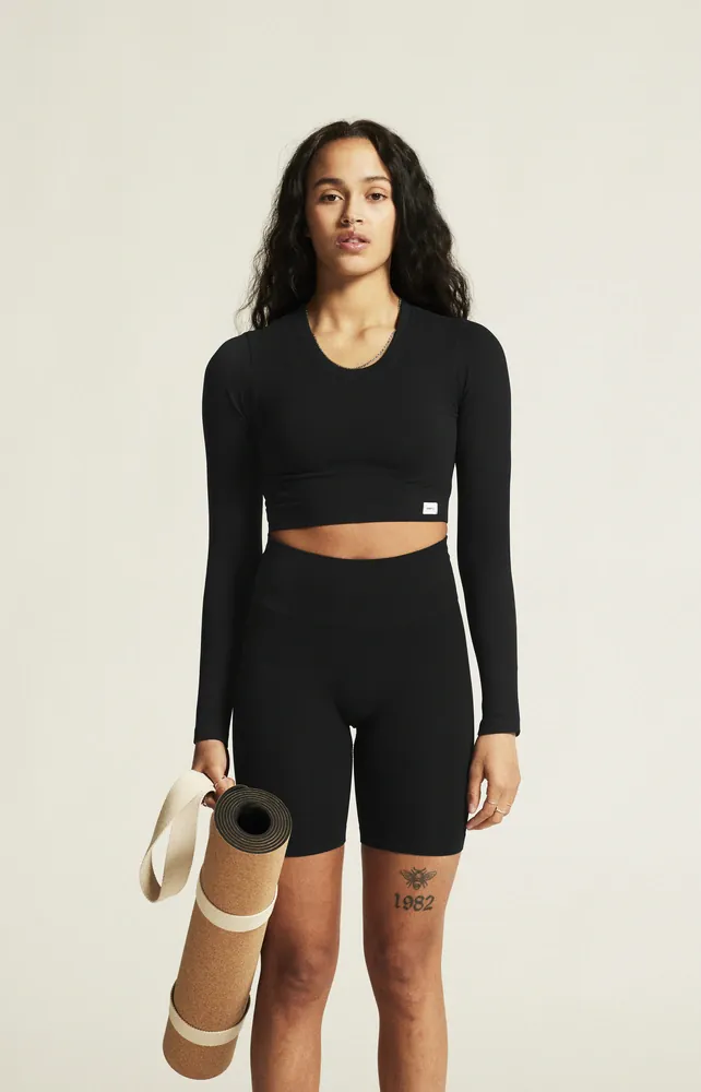 W Top CRAFT Collective Rib Cropped LS