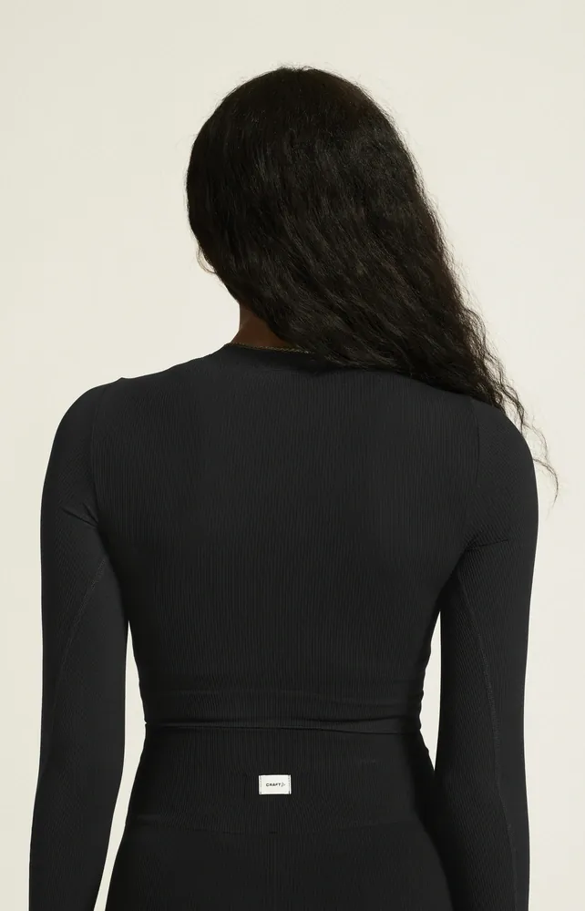 W Top CRAFT Collective Rib Cropped LS