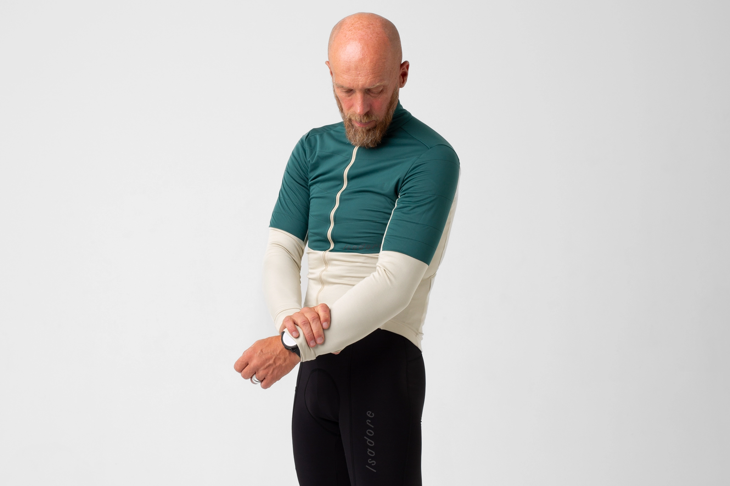 Cyklodres ISADORE  Signature Wind Block Long Sleeve Jersey Pelican