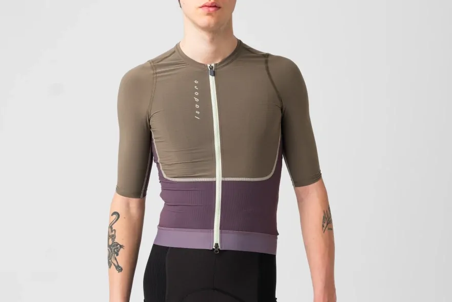 Cyklodres ISADORE  Distance Performance Wool Jersey Kalamata Olive