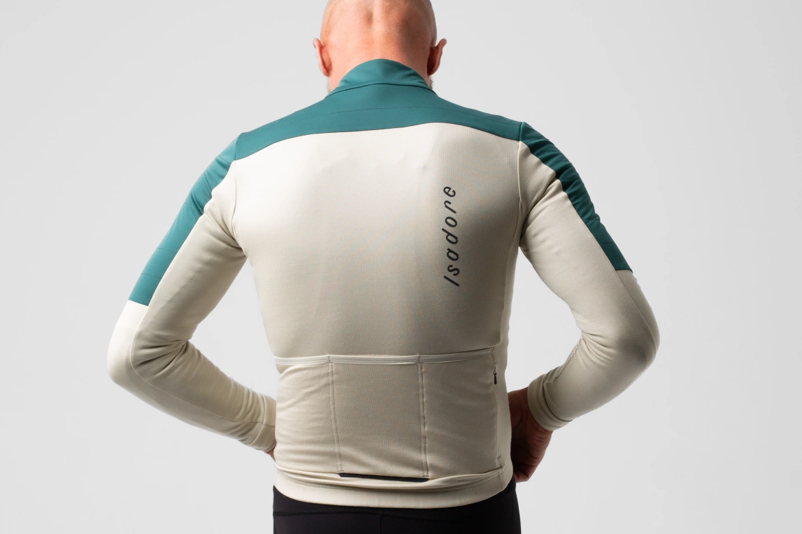 Cyklodres ISADORE  Signature Wind Block Long Sleeve Jersey Pelican