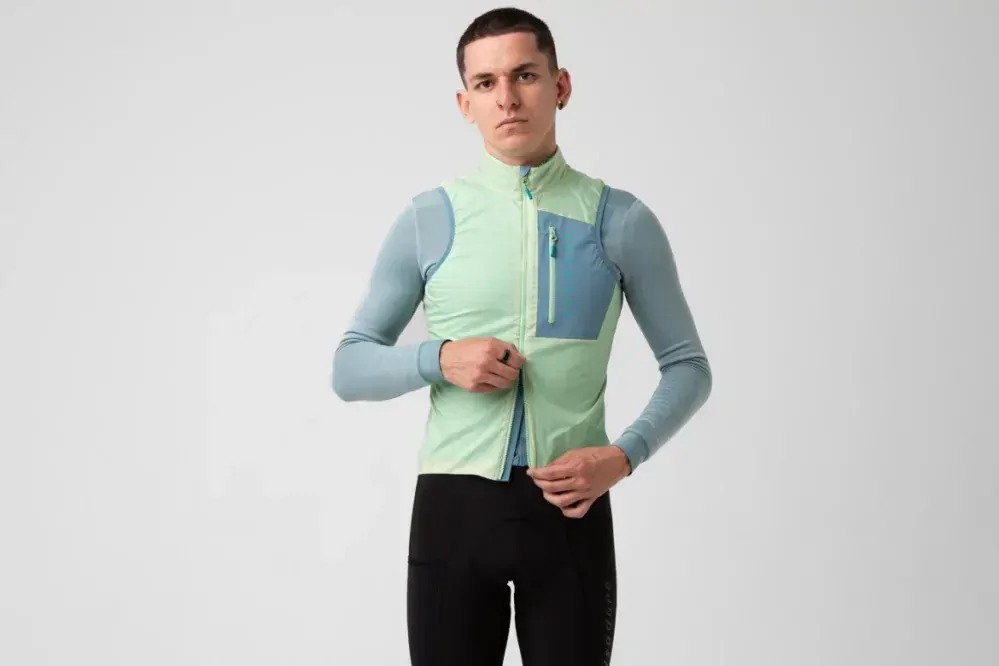 Cyklovesta ISADORE  Alternative Insulated Vest Seafoam Green