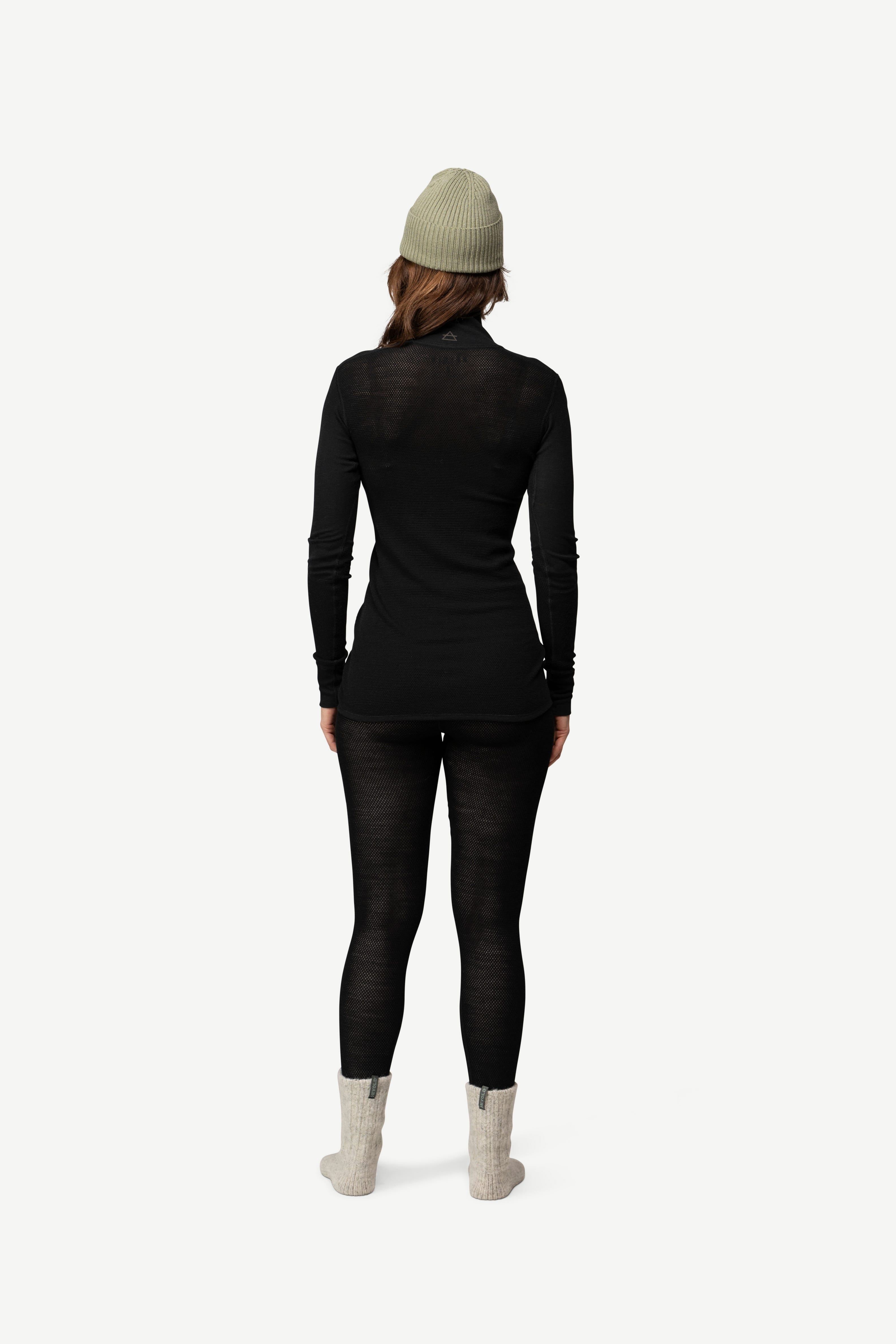 W Triko DEVOLD WOOL MESH 190 ZIP NECK