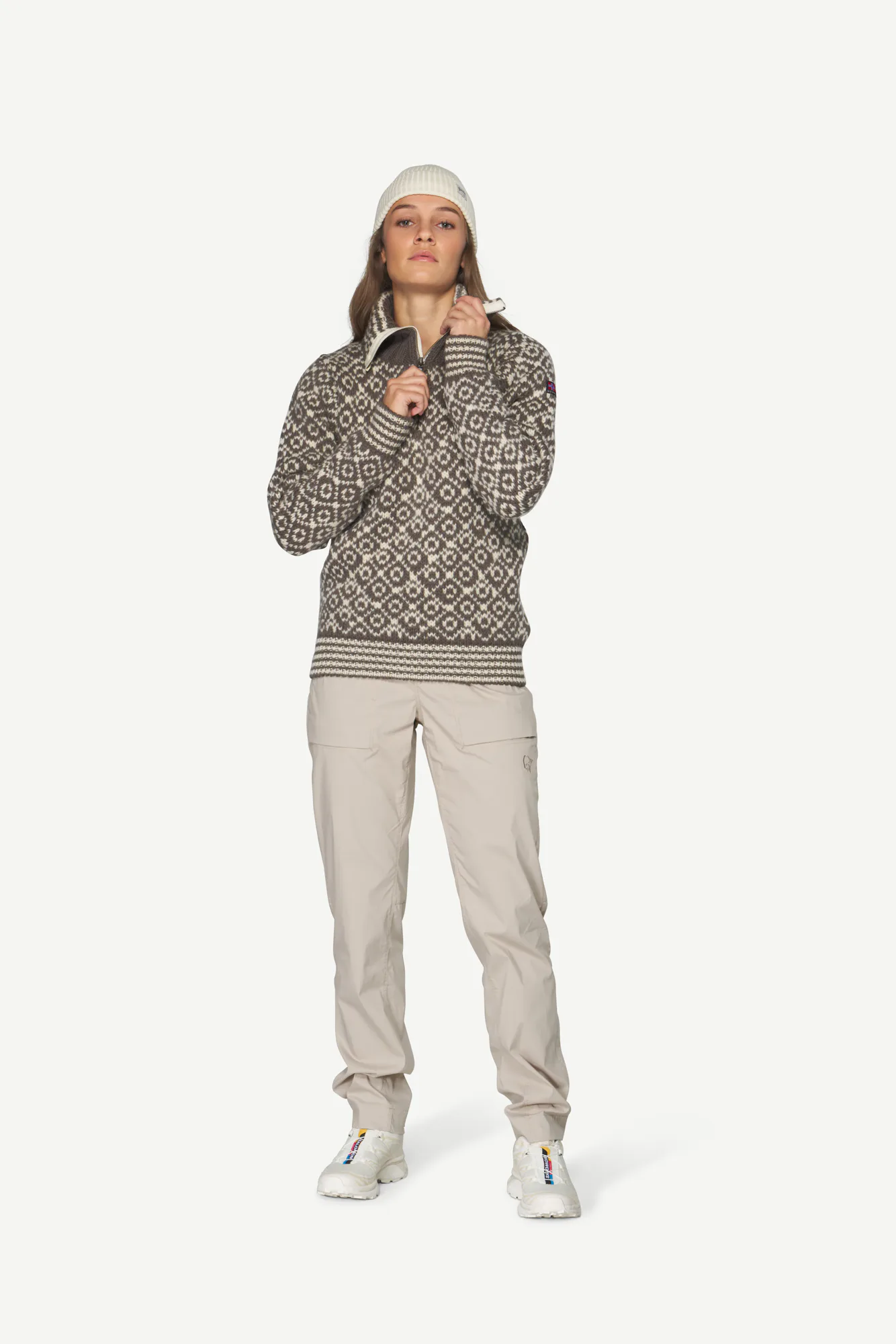 Svetr DEVOLD Svalbard Wool Zip Neck