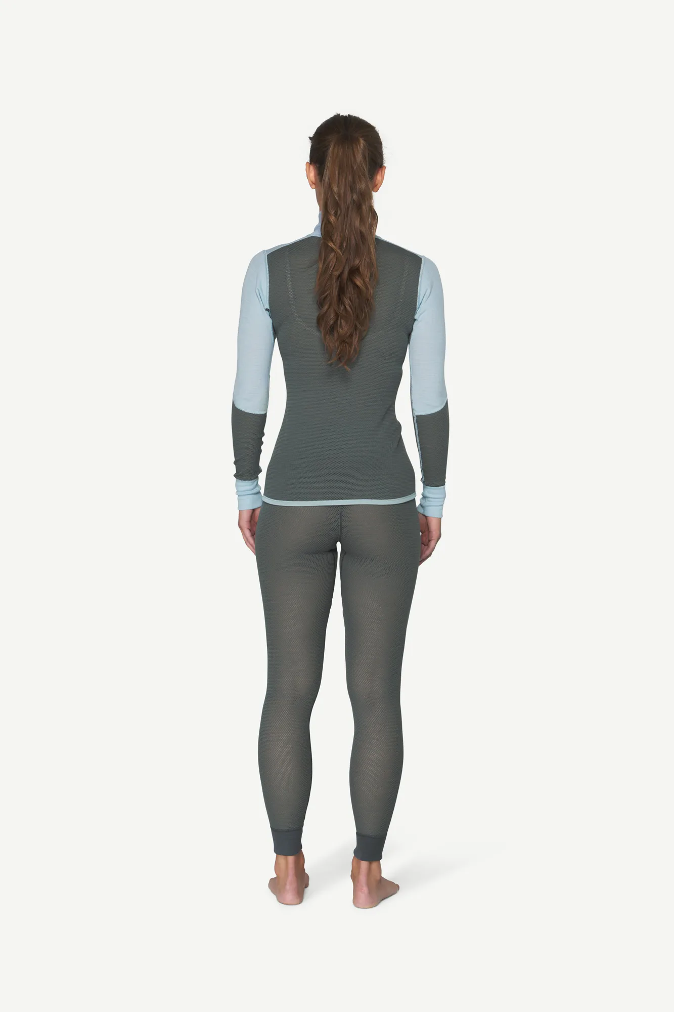 W Triko DEVOLD Wool Mesh 190 Zip Neck