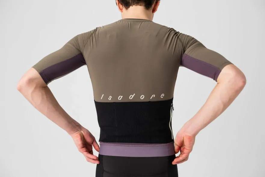 Cyklodres ISADORE  Distance Performance Wool Jersey Kalamata Olive