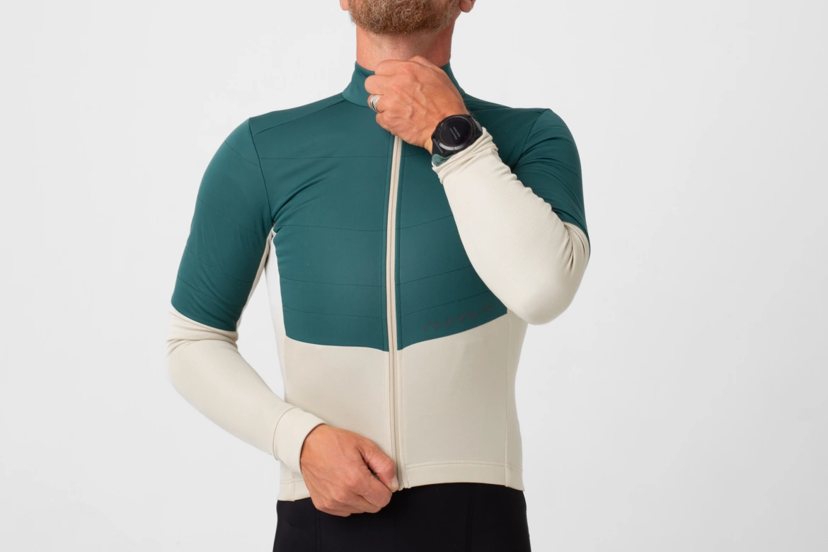 Cyklodres ISADORE  Signature Wind Block Long Sleeve Jersey Pelican