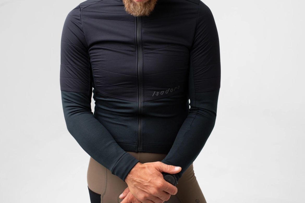 Cyklodres ISADORE  Signature Wind Block Long Sleeve Jersey Anthracite