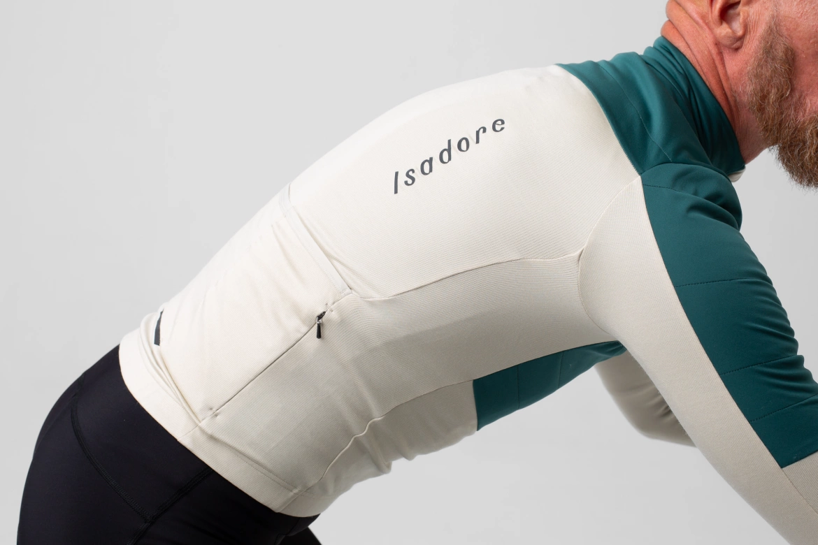 Cyklodres ISADORE  Signature Wind Block Long Sleeve Jersey Pelican