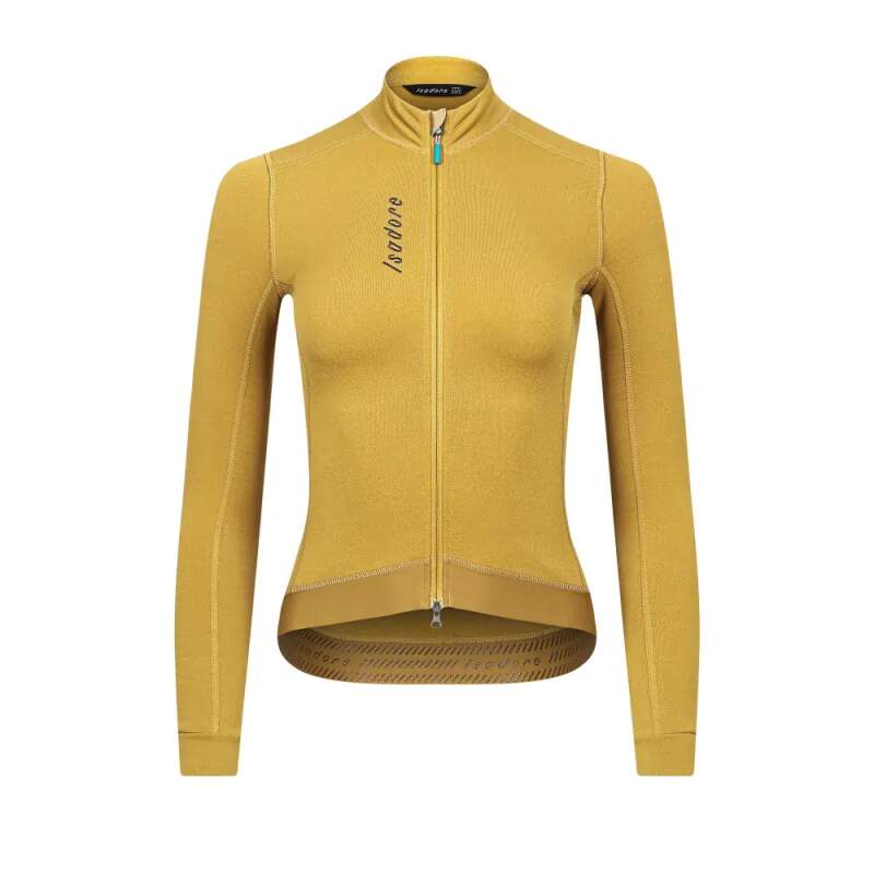 W Cyklodres ISADORE Signature Deep Winter Long Sleeve Jersey Ecru Olive