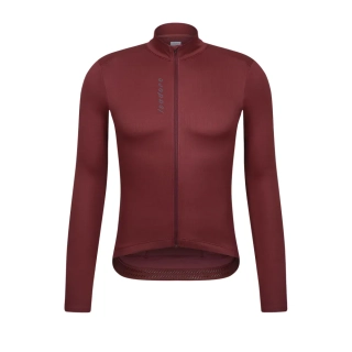 Cyklodres ISADORE  Signature Thermal Long Sleeve Jersey Red Mahogany