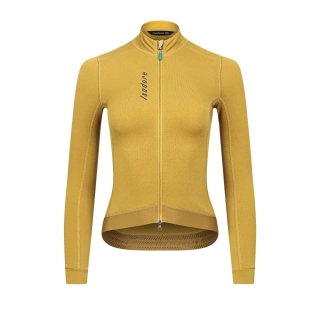W Cyklodres ISADORE Signature Deep Winter Long Sleeve Jersey Ecru Olive